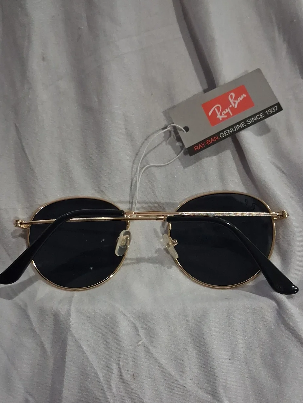 NWT Ray-Ban RB3447 Gold Round Metal Sunglasses Unisex